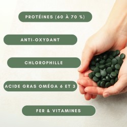 Spiruline Bio en Comprimés 500 mg – Énergie & Immunité Natur’All
