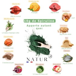 Spiruline Bio en Poudre – Super-Aliment Énergie & Détox – Natur’All
