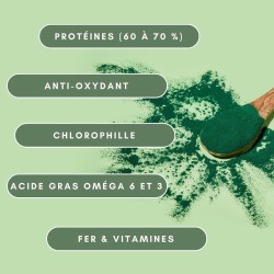 Spiruline Bio en Poudre – Super-Aliment Énergie & Détox – Natur’All