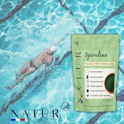 Spiruline Bio en Poudre – Super-Aliment Énergie & Détox – Natur’All