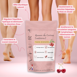 Tisane Queues de Cerise Entières 100 g – Détox Naturelle, Drainage & Minceur | Produit Français
