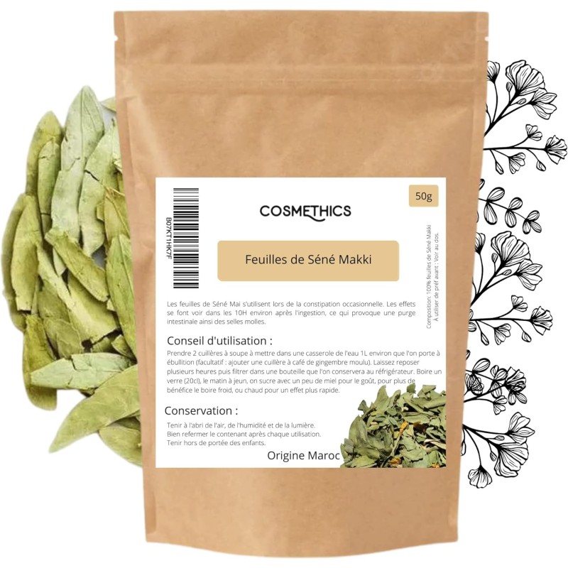 Feuilles de Séné Maki 50grs – Transit & Constipation – Cosm’Ethics® 100 % Naturel Feuilles de Séné Maki 50grs – Transit & Constipation – Cosm’Ethics® 100 % Naturel