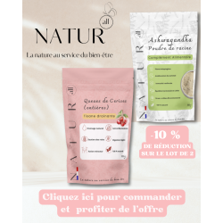 Lot de 2 : Ashwagandha et Queue de cerise entière Natur'All